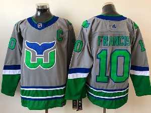 Hartford Whalers #10 Francis Gray 2021 Reverse Retro Alternate Adidas Jersey->winnipeg jets->NHL Jersey